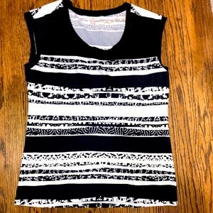 Black and white dress shirt